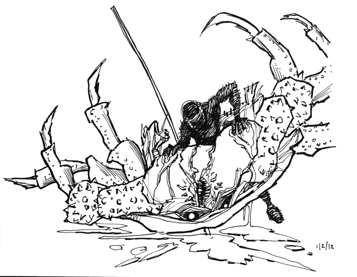 Crabwise